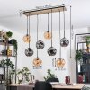 Ripoll Suspension, Boule lumineuse, Suspension Écru, Noir, 8 lumières