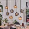 Ripoll Suspension, Boule lumineuse, Suspension Écru, Noir, 8 lumières