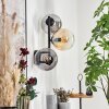 Gastor Boule lumineuse, Applique murale Ambre, Clair, Fumé, 3 lumières