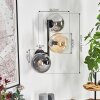 Gastor Boule lumineuse, Applique murale Ambre, Clair, Fumé, 3 lumières
