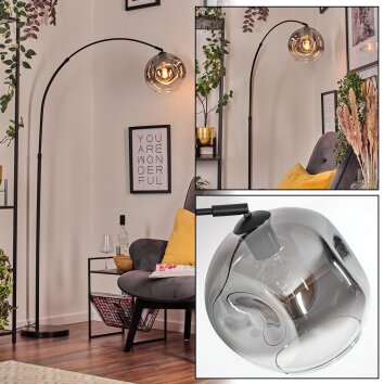 Ripoll Lampadaire, Lampadaires arc Noir, 1 lumière