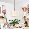 Bassagoda Suspension, Suspension beige, Blanc, 1 lumière