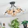 Koyoto Plafonnier, Boule lumineuse 52 cm Ambre, Clair, 5 lumières