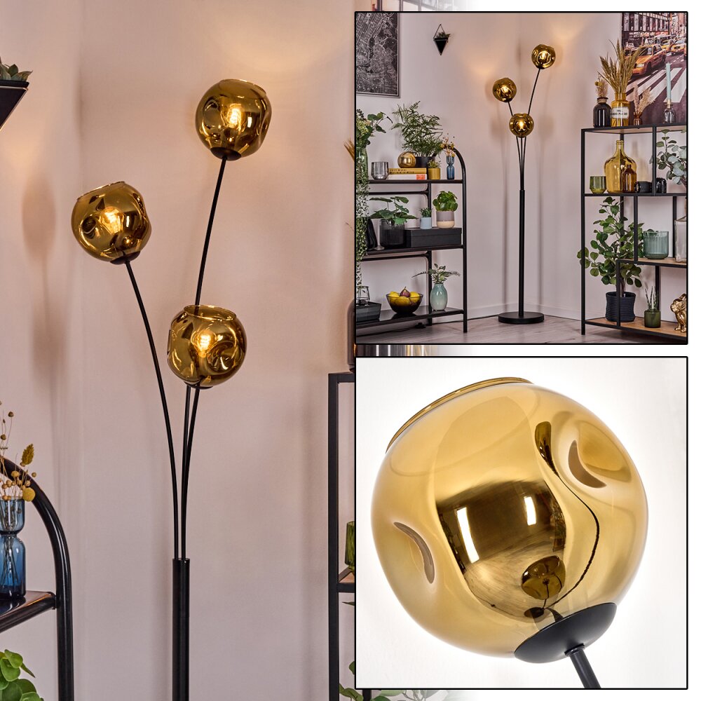 Ripoll Boule lumineuse, Lampadaire Or, 3 lumières main product photo