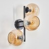 Koyoto Boule lumineuse, Applique murale Ambre, 3 lumières