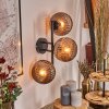 Koyoto Boule lumineuse, Applique murale Cuivré, 3 lumières
