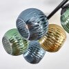 Koyoto Plafonnier, Boule lumineuse Bleu, Or, Vert, 5 lumières