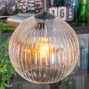 Koyoto Suspension, Boule lumineuse, Suspension grappe 30 cm Ambre, Clair, 3 lumières