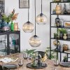 Koyoto Suspension, Boule lumineuse, Suspension grappe 30 cm Ambre, Clair, 3 lumières
