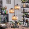 Koyoto Suspension, Boule lumineuse, Suspension grappe 30 cm Ambre, 3 lumières