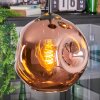 Ripoll Suspension, Boule lumineuse, Suspension grappe Bleu, Vert, Cuivré, 3 lumières