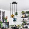 Ripoll Suspension, Boule lumineuse, Suspension grappe Bleu, Or, Vert, 3 lumières