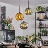 Ripoll Suspension, Boule lumineuse, Suspension grappe Bleu, Or, Vert, 3 lumières