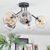 Koyoto Plafonnier, Boule lumineuse 52 cm Ambre, Clair, Fumé, 5 lumières