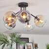 Koyoto Plafonnier, Boule lumineuse 52 cm Ambre, Clair, Fumé, 5 lumières