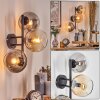 Koyoto Boule lumineuse, Applique murale Ambre, Clair, Fumé, 3 lumières