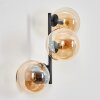 Gastor Boule lumineuse, Applique murale Ambre, 3 lumières