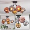 Ripoll Plafonnier, Boule lumineuse Chrome, Or, Cuivré, Fumé, 5 lumières
