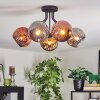 Ripoll Plafonnier, Boule lumineuse Chrome, Or, Cuivré, Fumé, 5 lumières