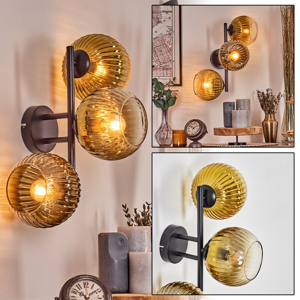 Koyoto Boule lumineuse, Applique murale Or, Clair, 3 lumières main product photo