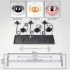 Gastor Suspension, Boule lumineuse, Suspension Ambre, Chrome, Clair, Cuivré, Fumé, 6 lumières