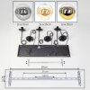 Gastor Suspension, Boule lumineuse, Suspension Ambre, Or, Clair, Fumé, 6 lumières