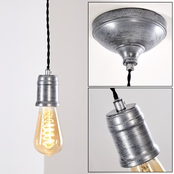 Suspension Vintage Lemone Argenté, 1 lumière