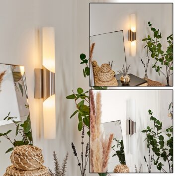 Applique murale Morges Nickel mat, 2 lumières