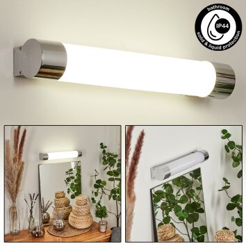 lampe miroir  Morges LED Chrome, 1 lumière