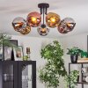 Ripoll Plafonnier, Boule lumineuse Chrome, Or, Cuivré, Fumé, 7 lumières