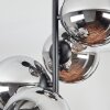 Koyoto Plafonnier, Boule lumineuse 32 cm Chrome, Fumé, 4 lumières