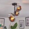 Koyoto Plafonnier, Boule lumineuse 32 cm Chrome, Fumé, 4 lumières