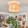 Bassagoda Plafonnier beige, Blanc, 1 lumière