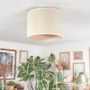 Bassagoda Plafonnier beige, Blanc, 1 lumière