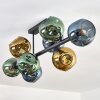 Ripoll Plafonnier, Boule lumineuse Bleu, Or, Vert, 8 lumières