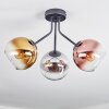 Koyoto Plafonnier, Boule lumineuse 42 cm Chrome, Or, Clair, Cuivré, Fumé, 3 lumières