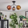 Ripoll Plafonnier, Boule lumineuse Chrome, Or, Cuivré, Fumé, 3 lumières