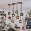 Ripoll Suspension, Boule lumineuse, Suspension Écru, Noir, 8 lumières