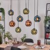 Ripoll Suspension, Boule lumineuse, Suspension Écru, Noir, 8 lumières