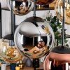 Gastor Suspension, Boule lumineuse, Suspension Ambre, Chrome, Cuivré, Fumé, 6 lumières