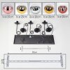 Gastor Suspension, Boule lumineuse, Suspension Chrome, Or, Clair, Cuivré, Fumé, 6 lumières