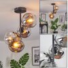 Ripoll Plafonnier, Boule lumineuse Chrome, Clair, Fumé, 4 lumières