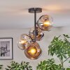 Ripoll Plafonnier, Boule lumineuse Chrome, Clair, Fumé, 4 lumières