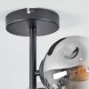 Ripoll Plafonnier, Boule lumineuse Chrome, Clair, Fumé, 4 lumières
