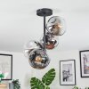 Ripoll Plafonnier, Boule lumineuse Chrome, Clair, Fumé, 4 lumières
