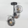 Ripoll Plafonnier, Boule lumineuse Chrome, Clair, Fumé, 4 lumières