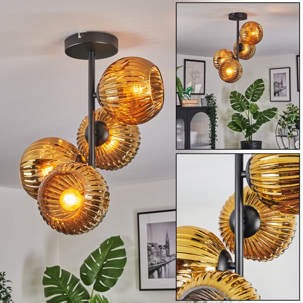 Ripoll Plafonnier, Boule lumineuse Or, 4 lumières main product photo