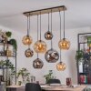 Ripoll Suspension, Boule lumineuse, Suspension Écru, Noir, 8 lumières
