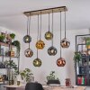 Ripoll Suspension, Boule lumineuse, Suspension Écru, Noir, 8 lumières