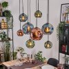 Ripoll Suspension, Boule lumineuse, Suspension Écru, Noir, 8 lumières